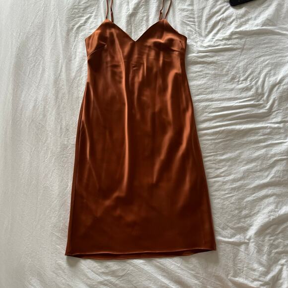 Good American Mauve Satin Dress L 3 - Picture 3 of 9